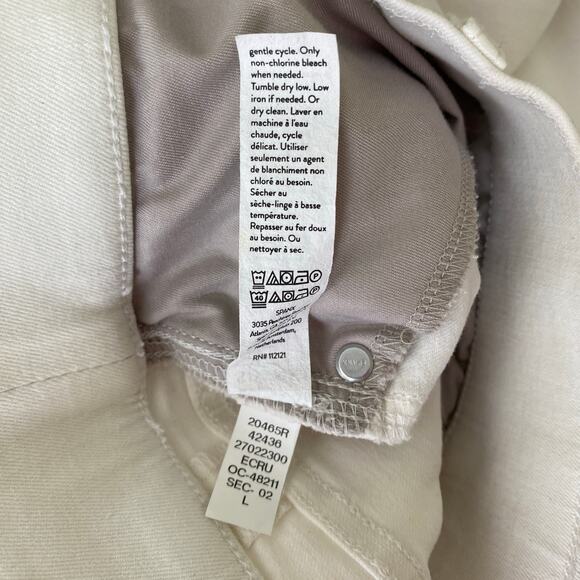 Spanx Seamed Front Wide Leg Jeans Size Large Ecru - Picture 13 of 16